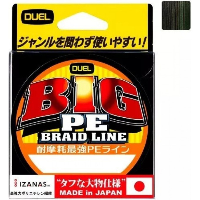 Плетеный шнур YO-ZURI DUEL BIG PE BRAID LINE 135m Dark Green #4.0 24kg (0.34mm) H3765-DG